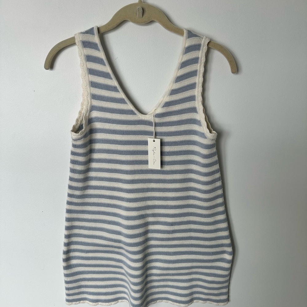 Rylee + Cru crochet tank mini dress